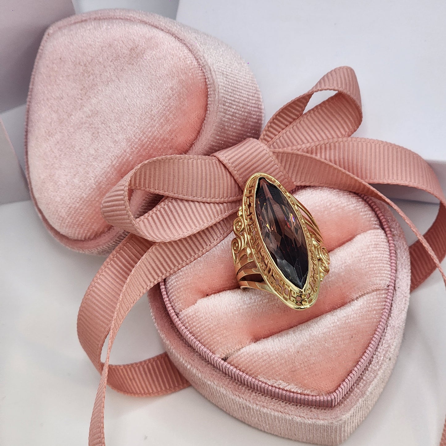 Brown Almond Ring