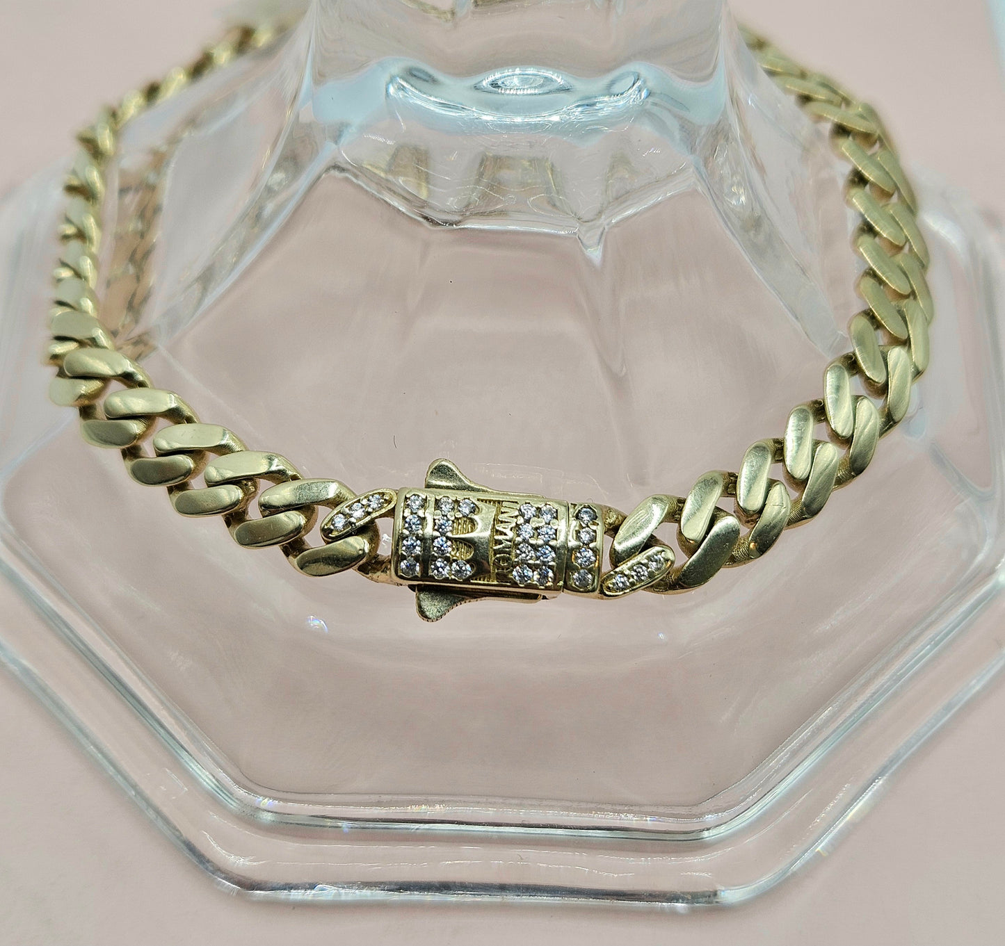 Bracelet with Crown Clasp and Zirconia