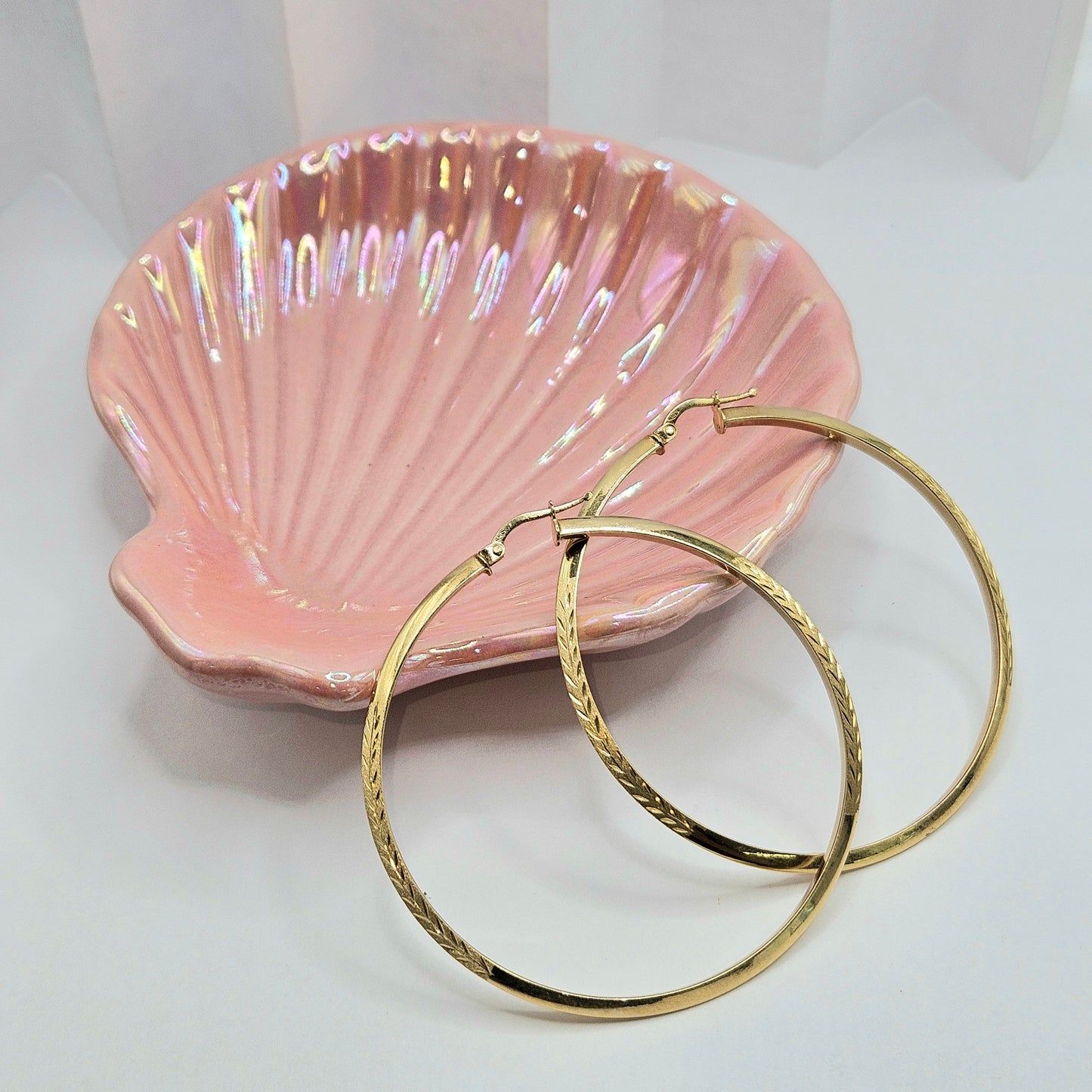 Leaf Design Hoops