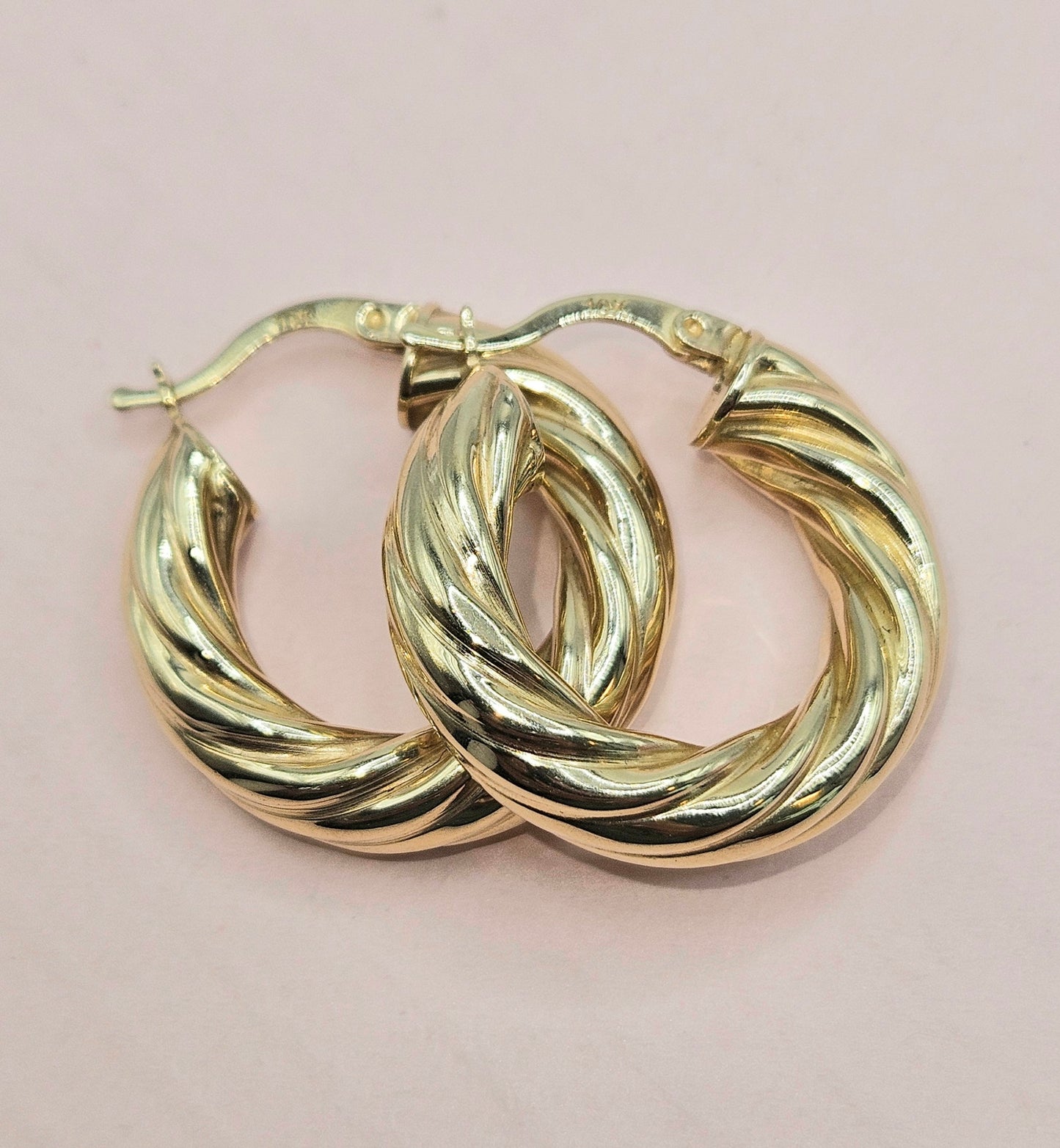 Fat Twisted Hoops