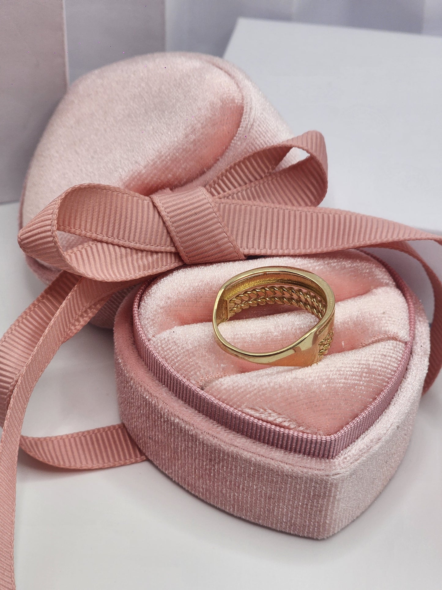 Ring 2 Rows Smooth and 2 Woven