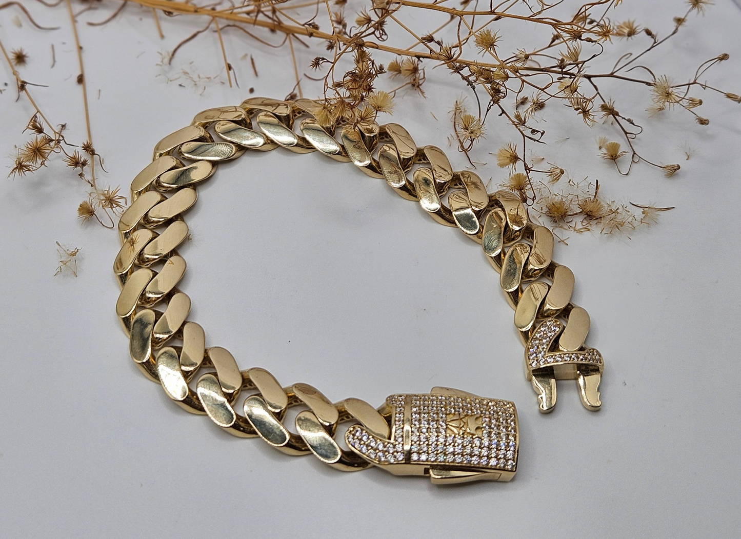 Bracelet with Crown and Diamond Clasp