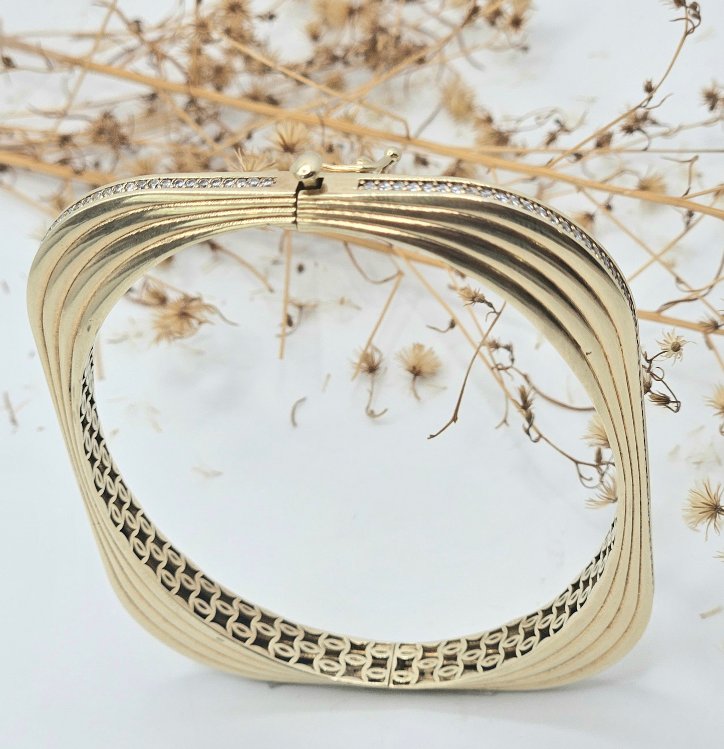 Square Bracelet with Zirconia