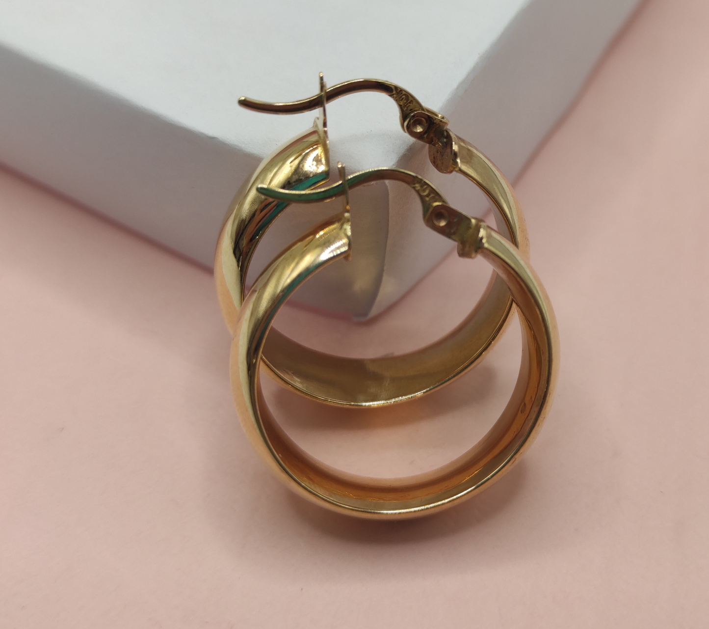 Large Flat Wide Hoops