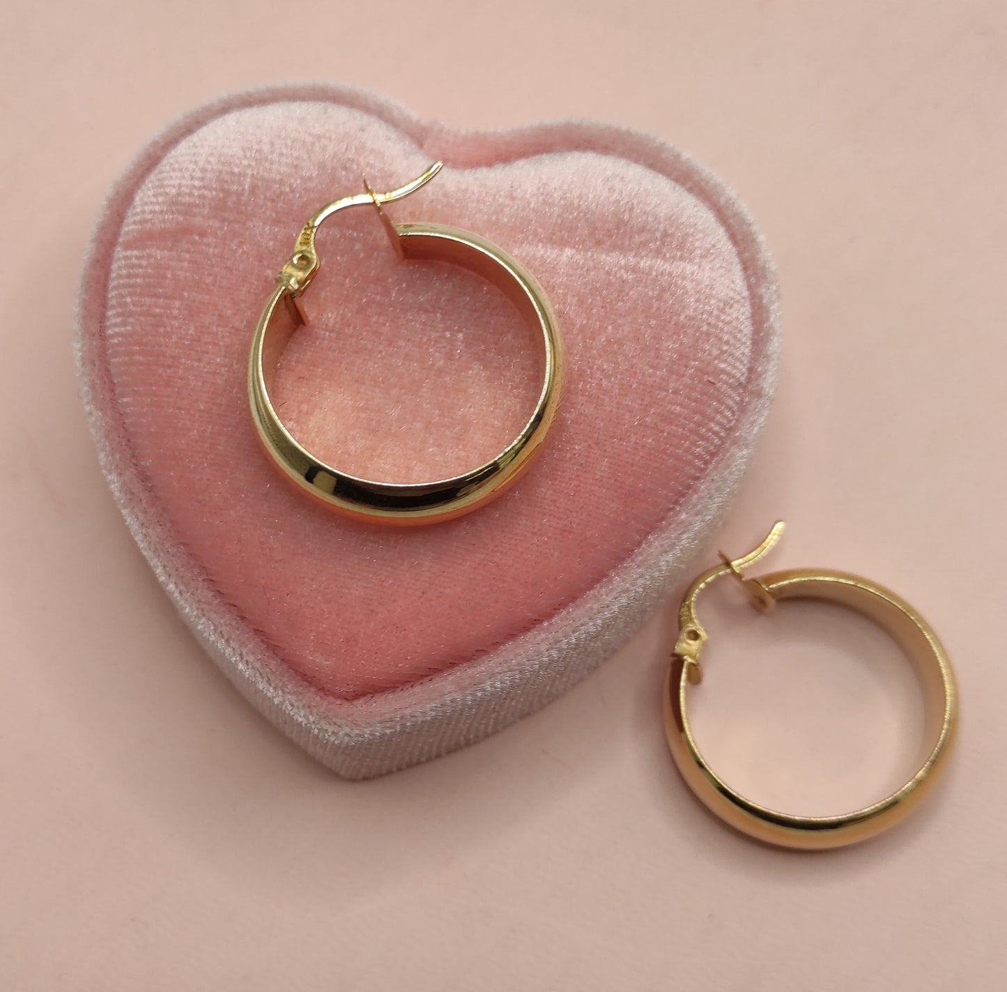 Small Flat Wide Hoops