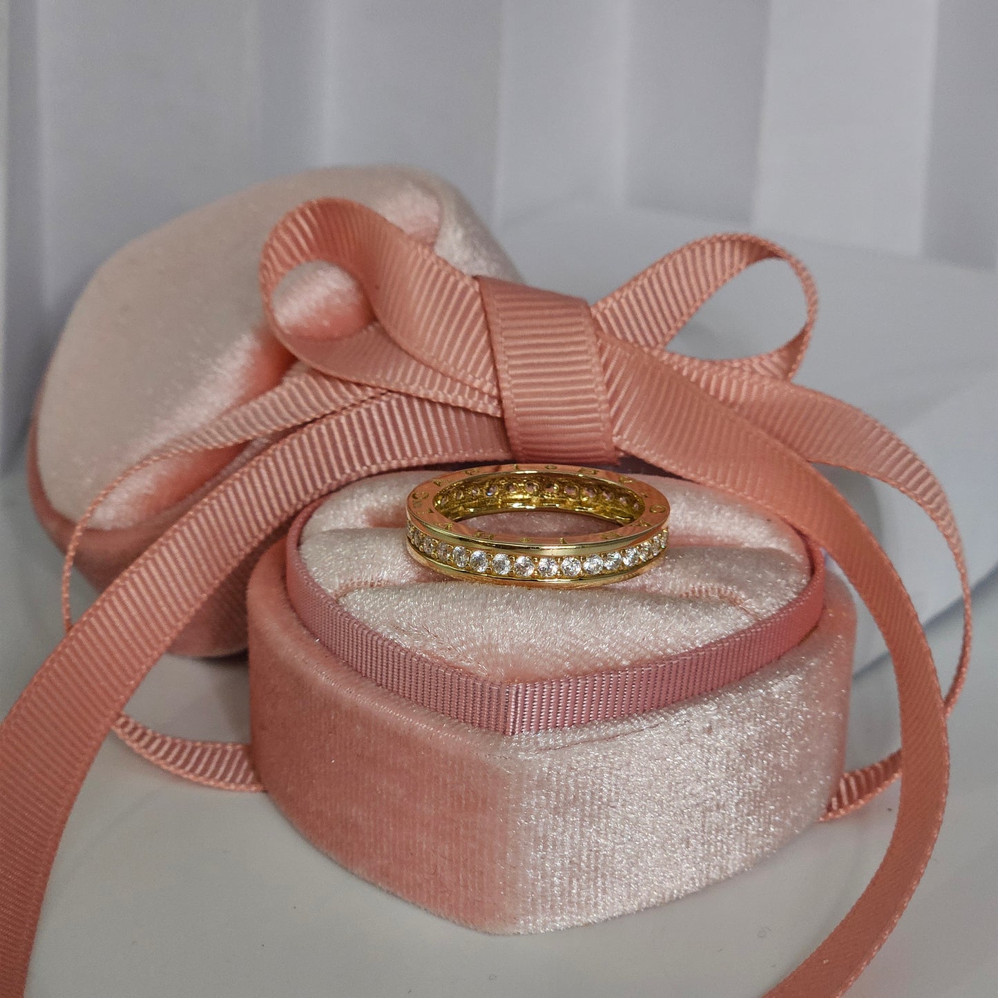Hoop with Zirconia  Ring