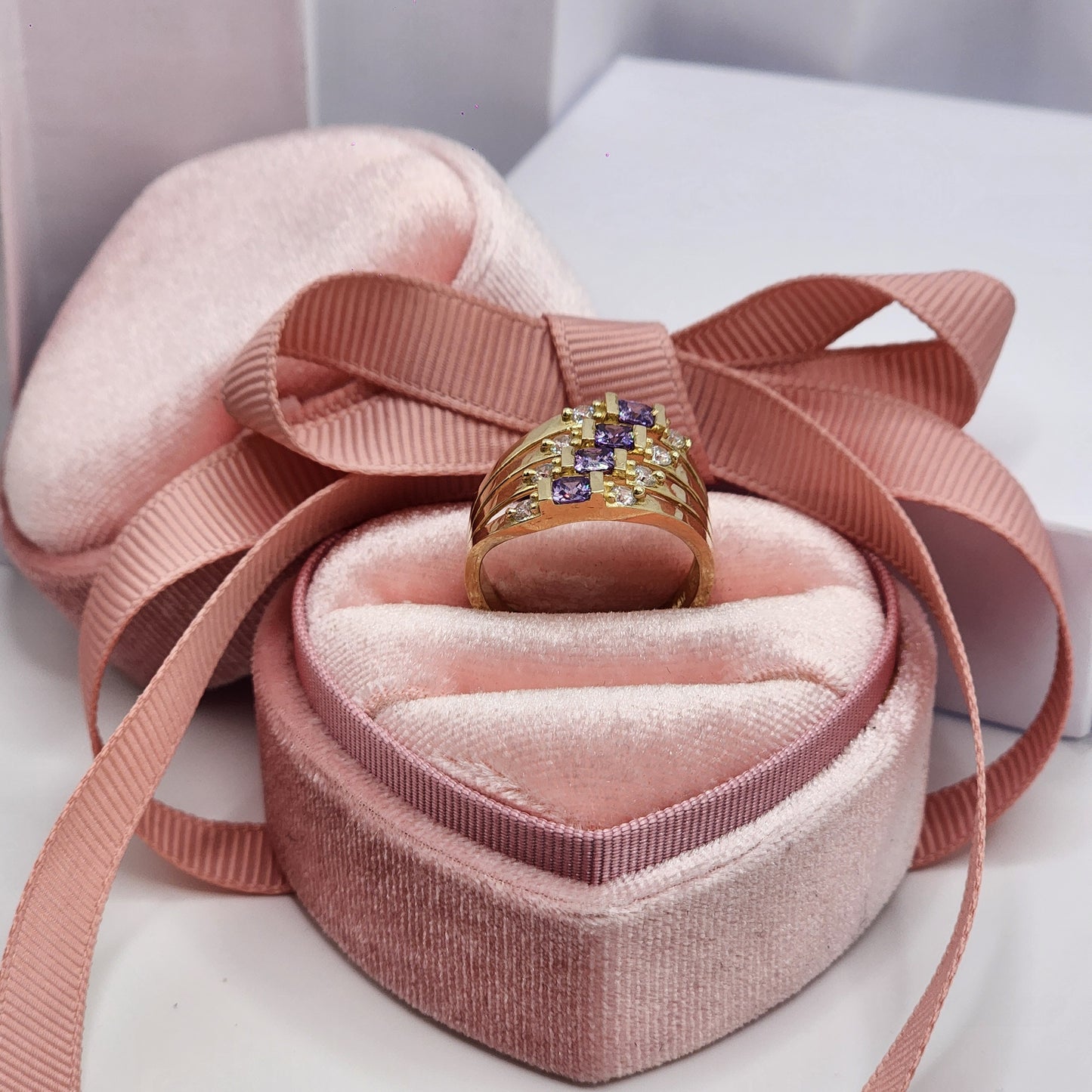 Violet  Four Stone Ring