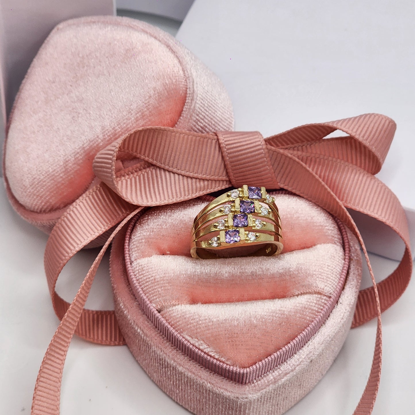 Violet  Four Stone Ring
