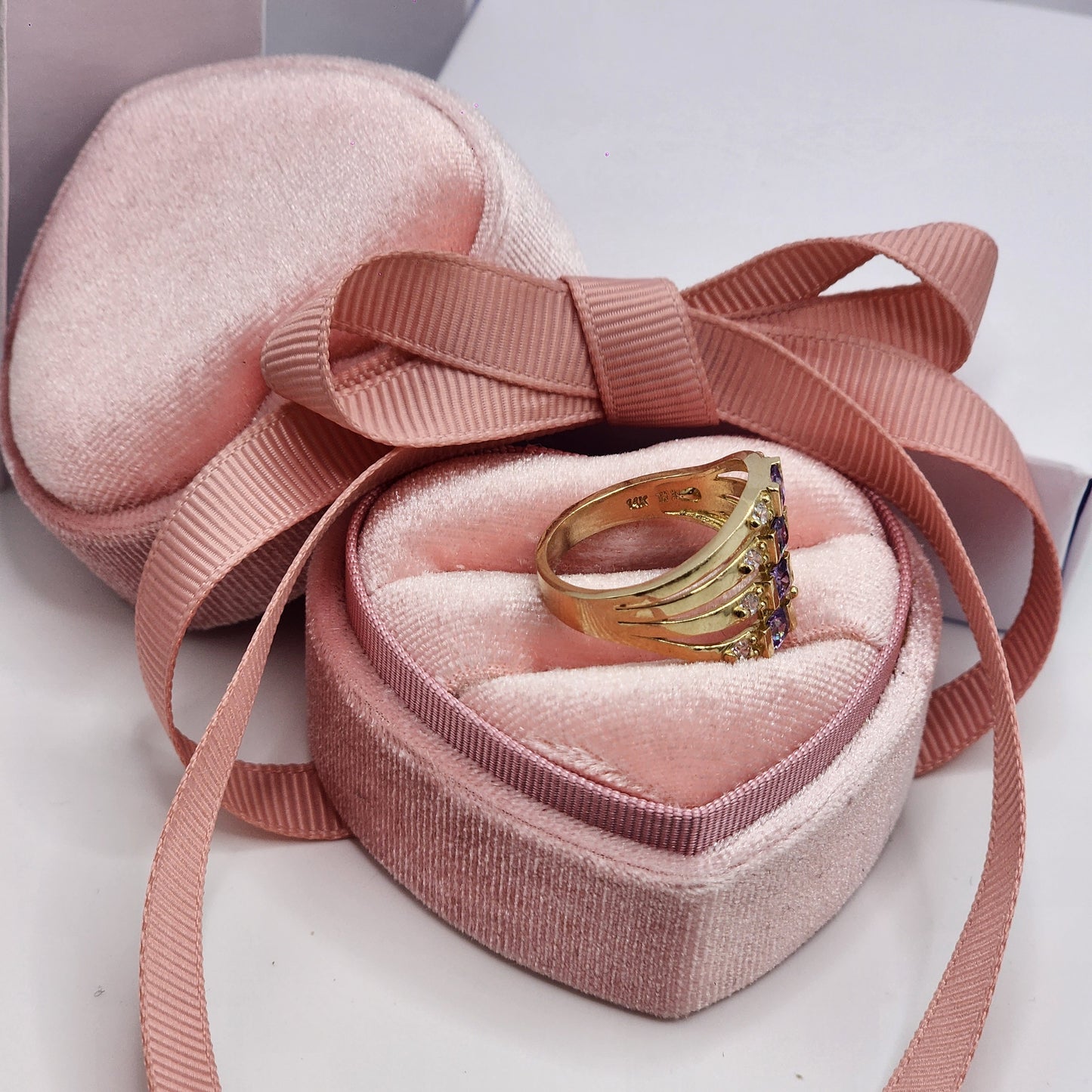 Violet  Four Stone Ring