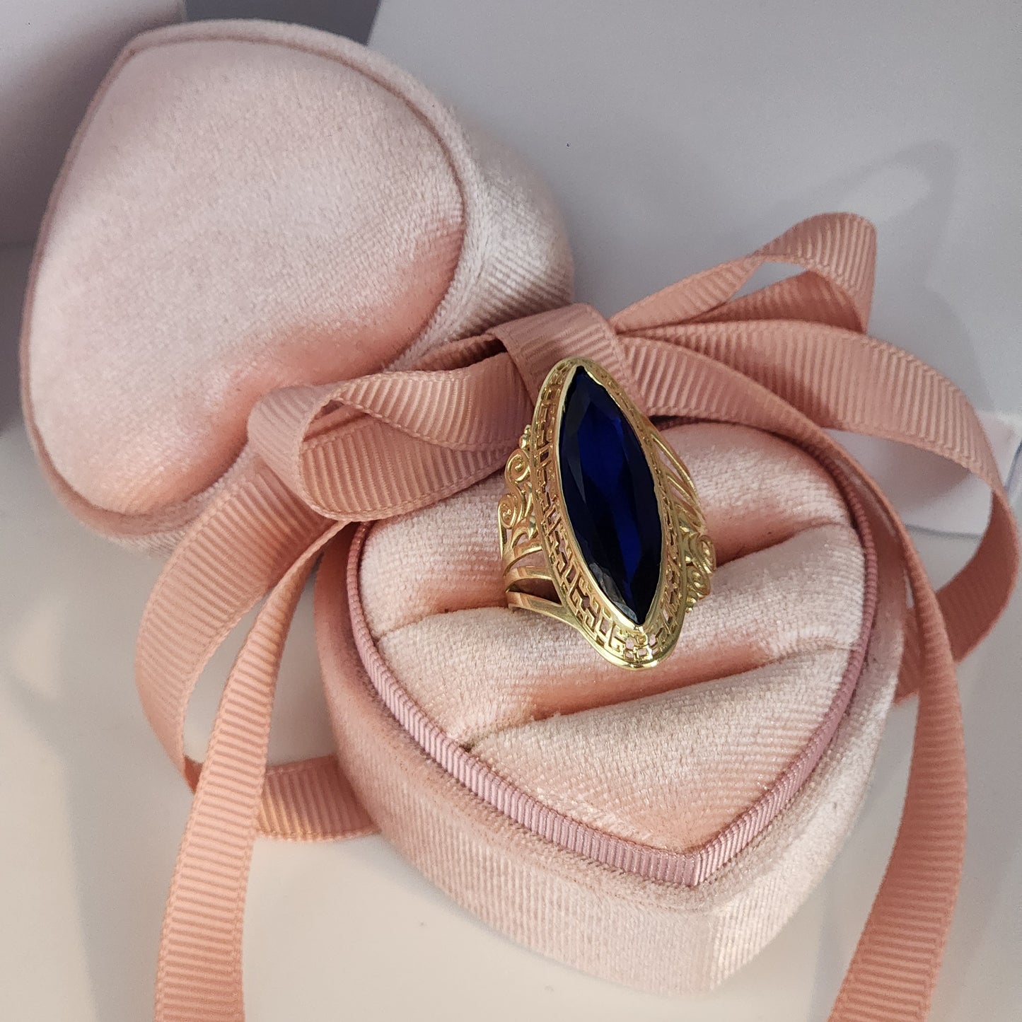Blue Almond Ring
