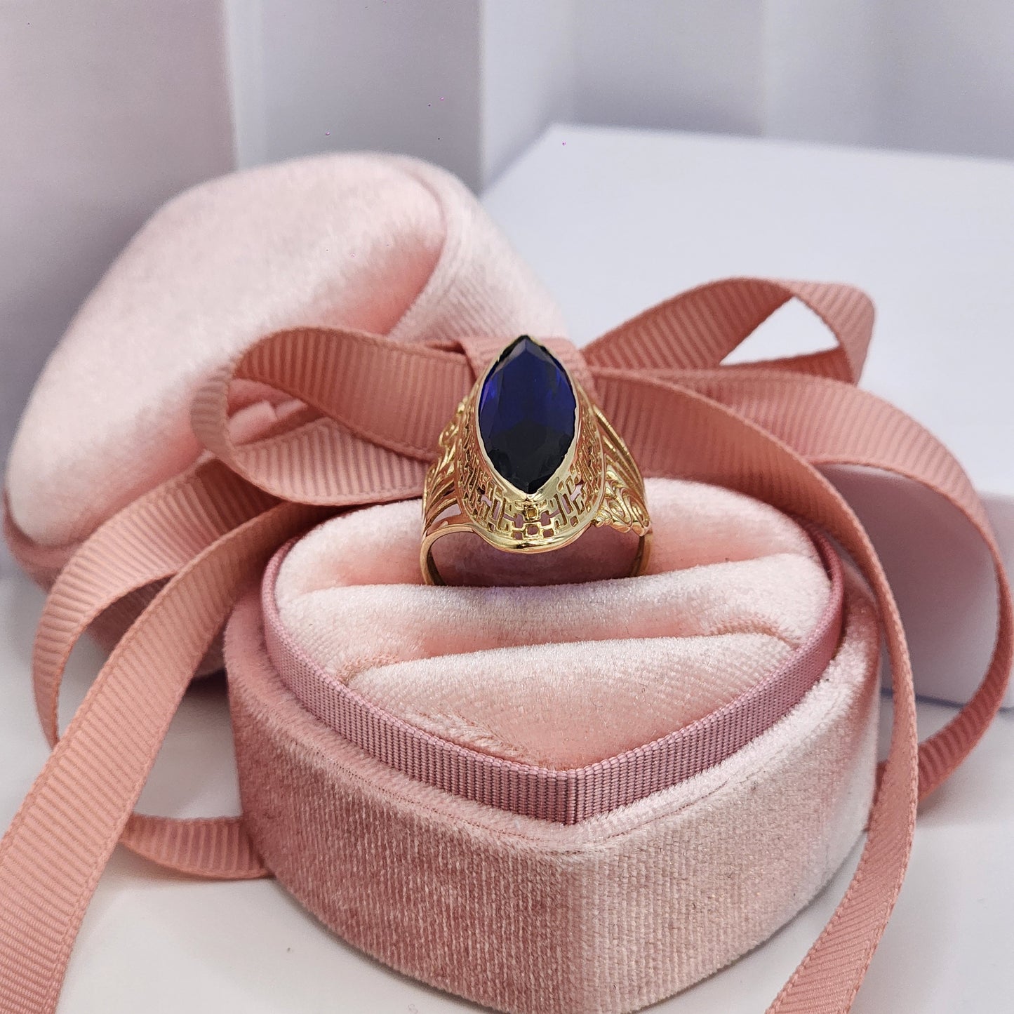 Blue Almond Ring