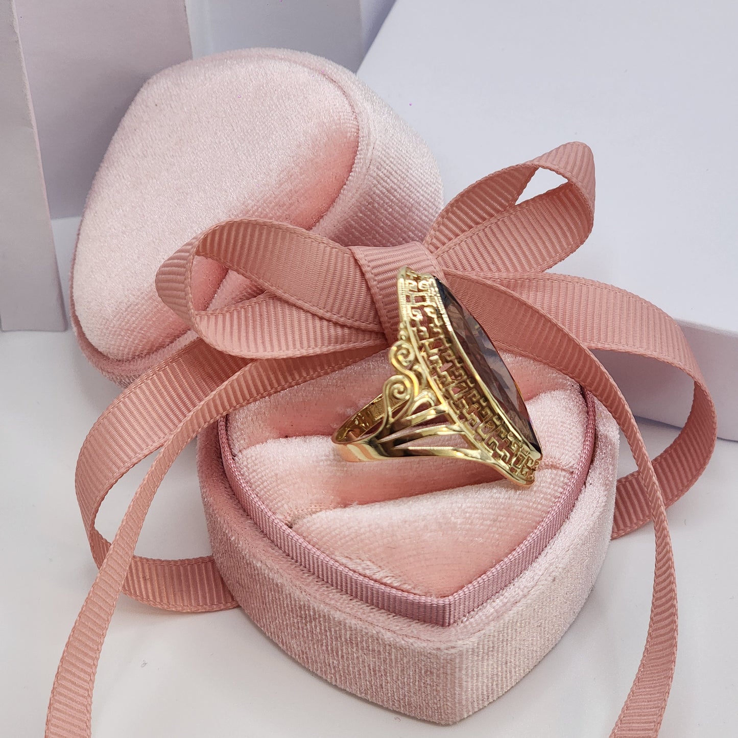 Brown Almond Ring