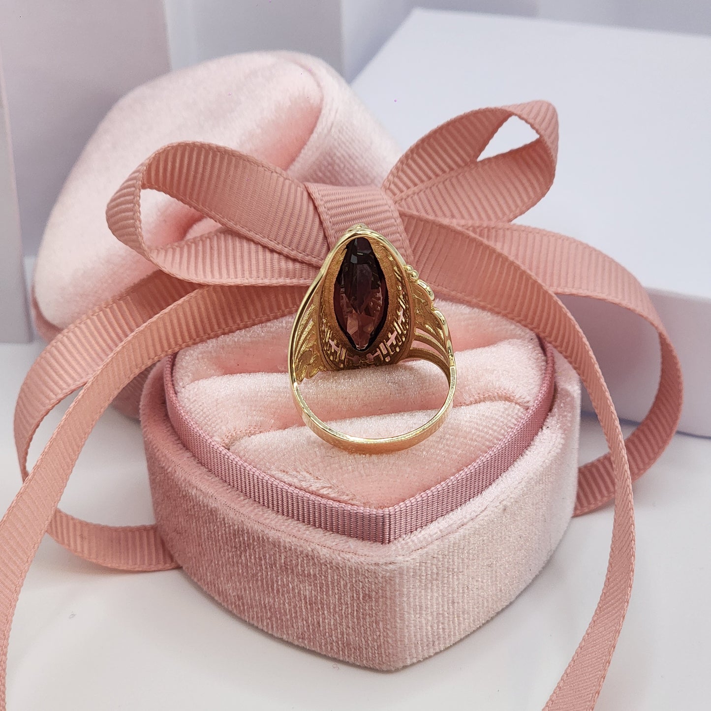Brown Almond Ring