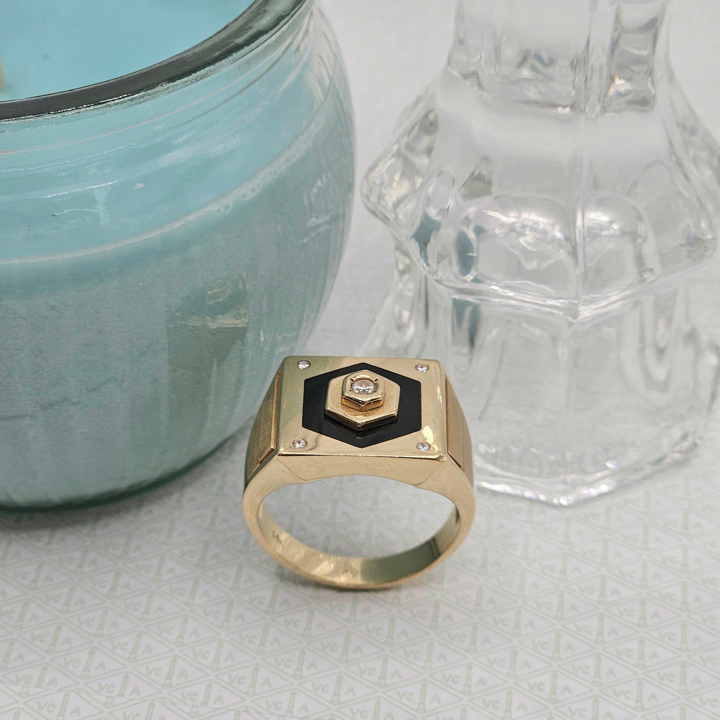 Black Rhombus Ring