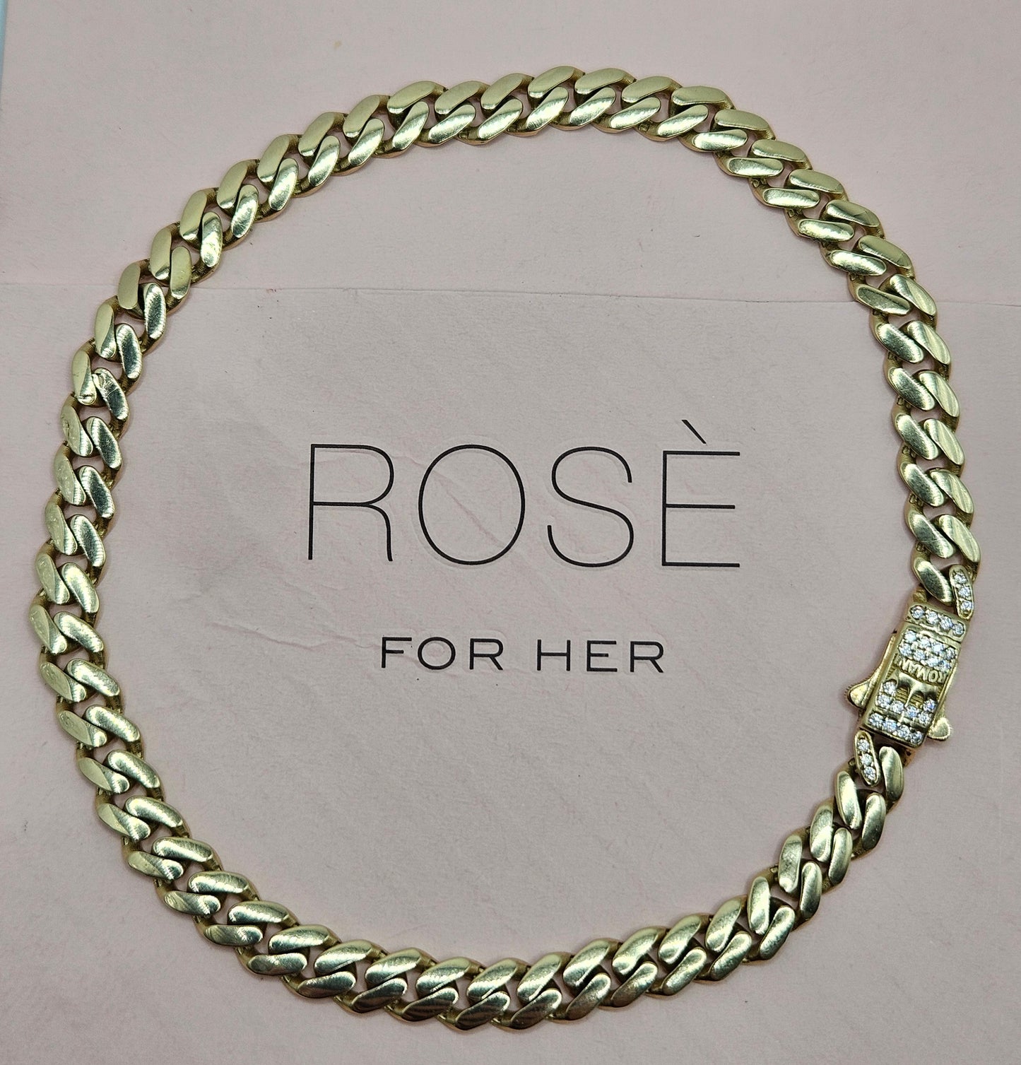 Bracelet with Crown Clasp and Zirconia