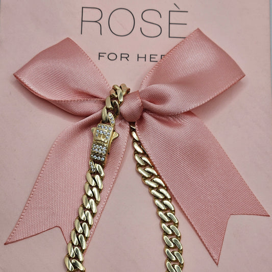 Crown and Diamond Clasp Bracelet