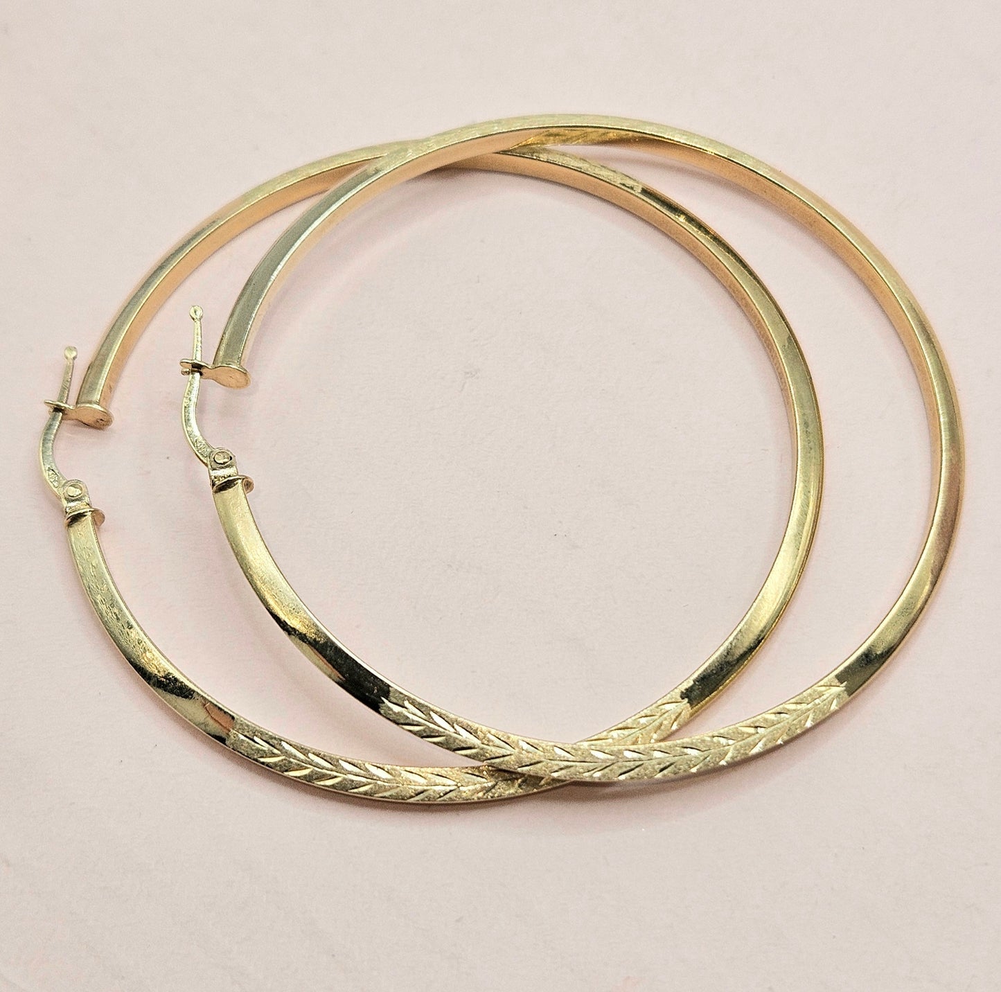 Leaf Design Hoops