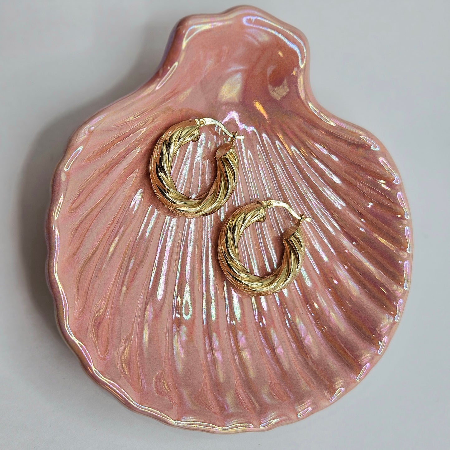 Fat Twisted Hoops