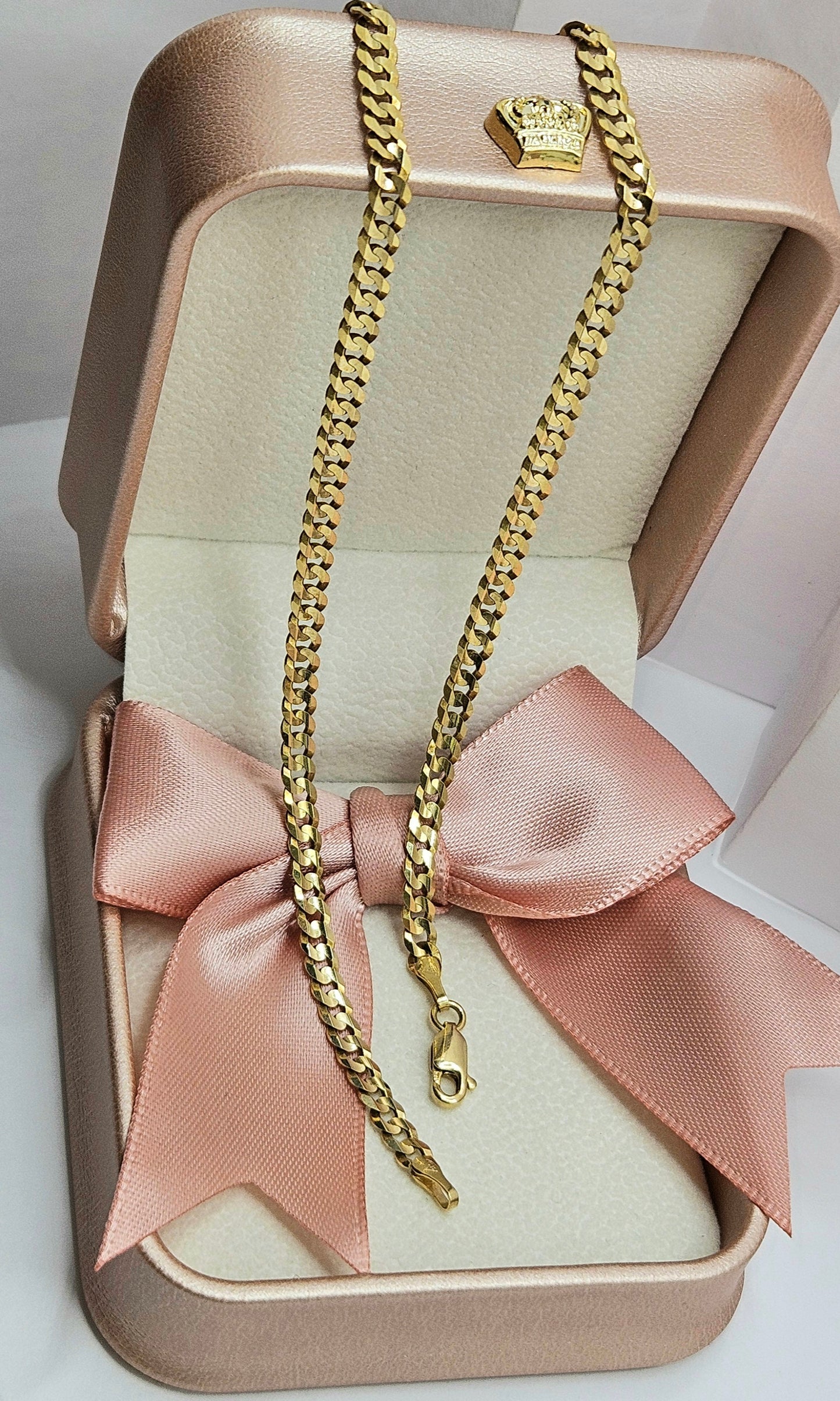 Bright Cut Chain wide round link