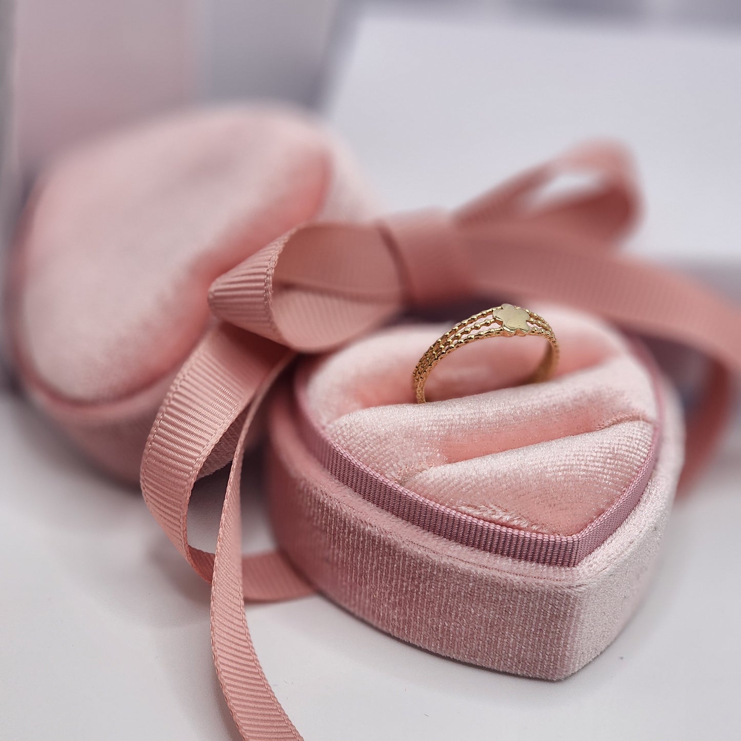 Three Row Flower Ring