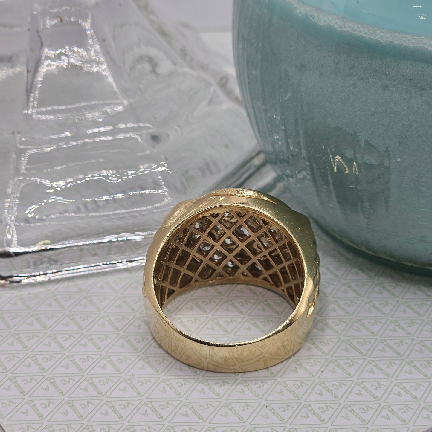 Stamped Ring with Zirconia