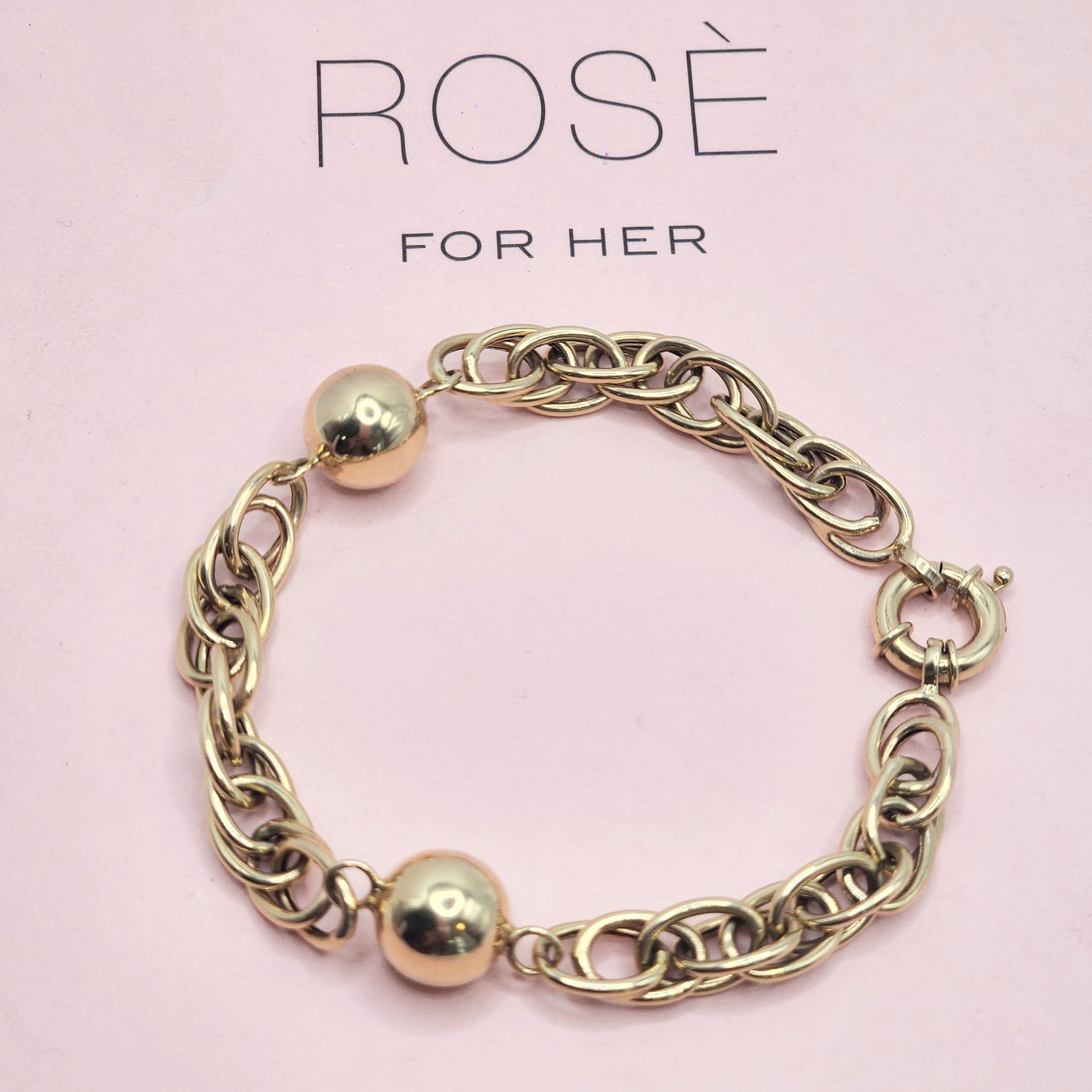 Double Chain and Ball Bracelet