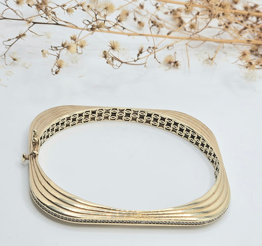 Square Bracelet with Zirconia