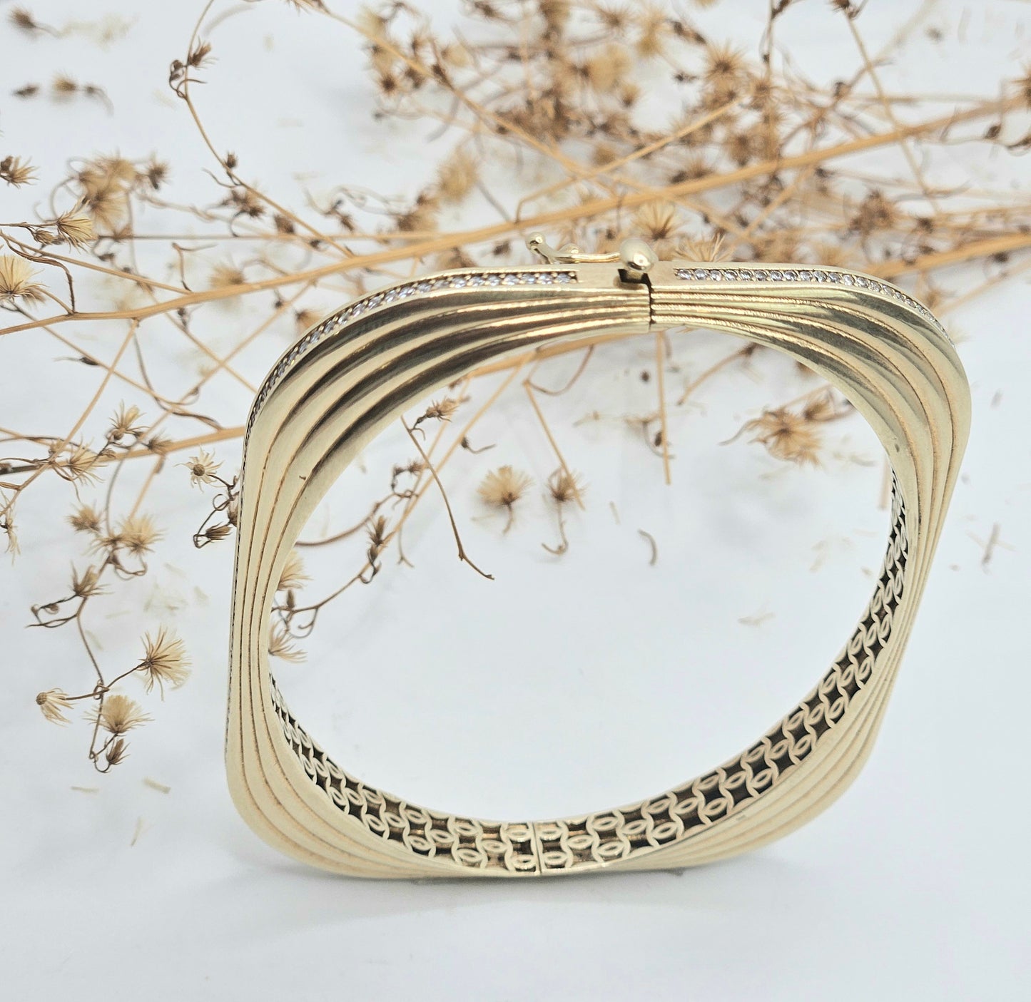 Square Bracelet with Zirconia