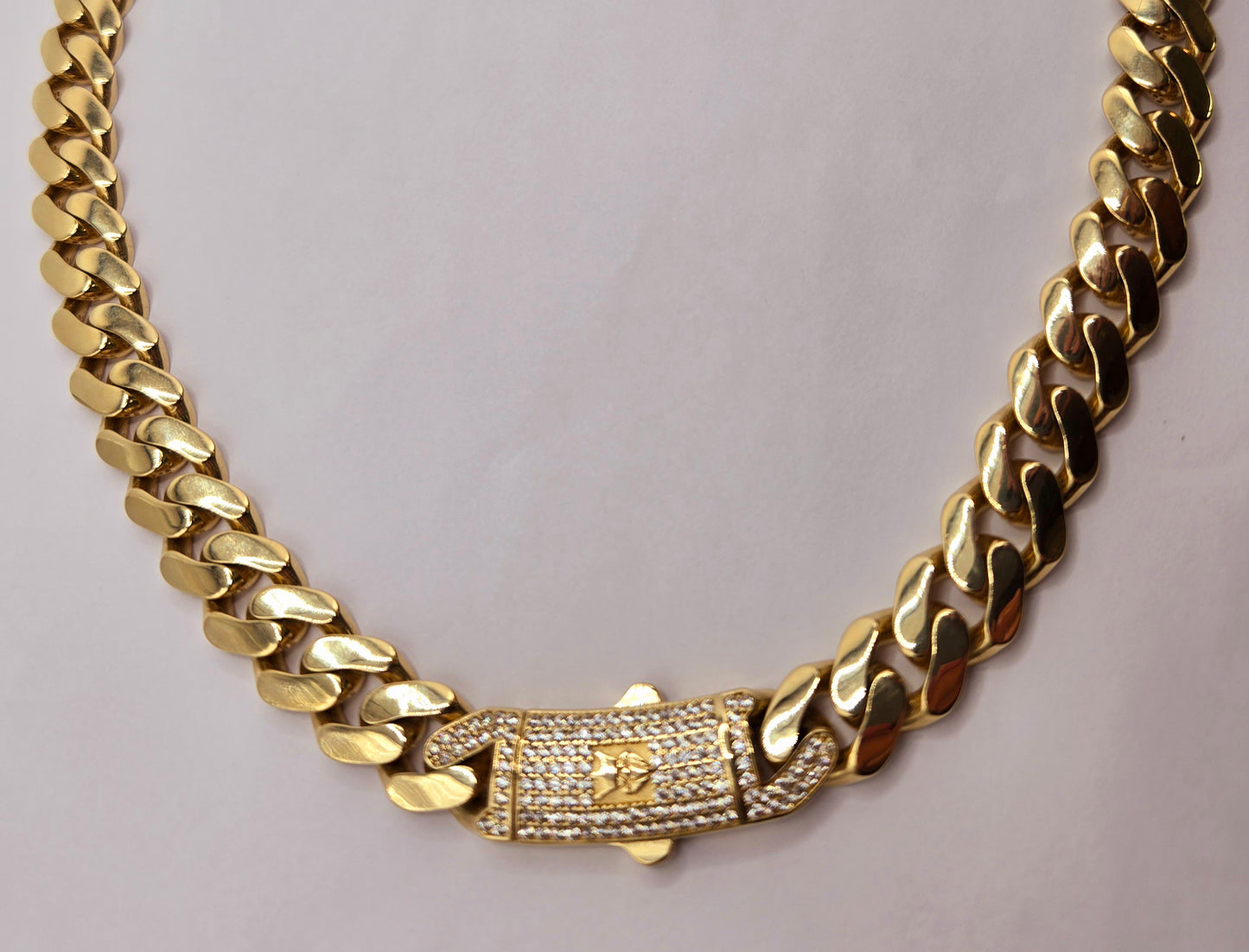 Monaco Chain with Zirconia Crown Clasp