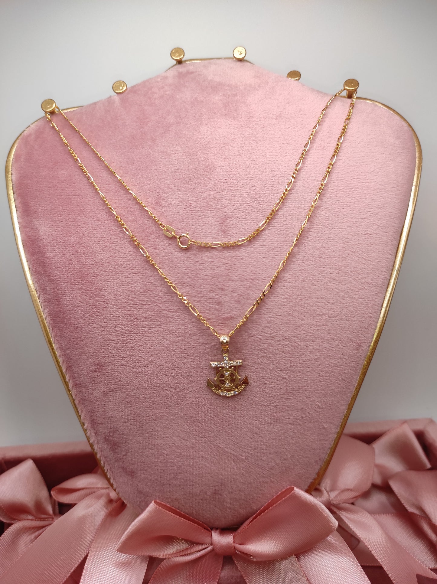 Three in One chain with Anchor Pendant