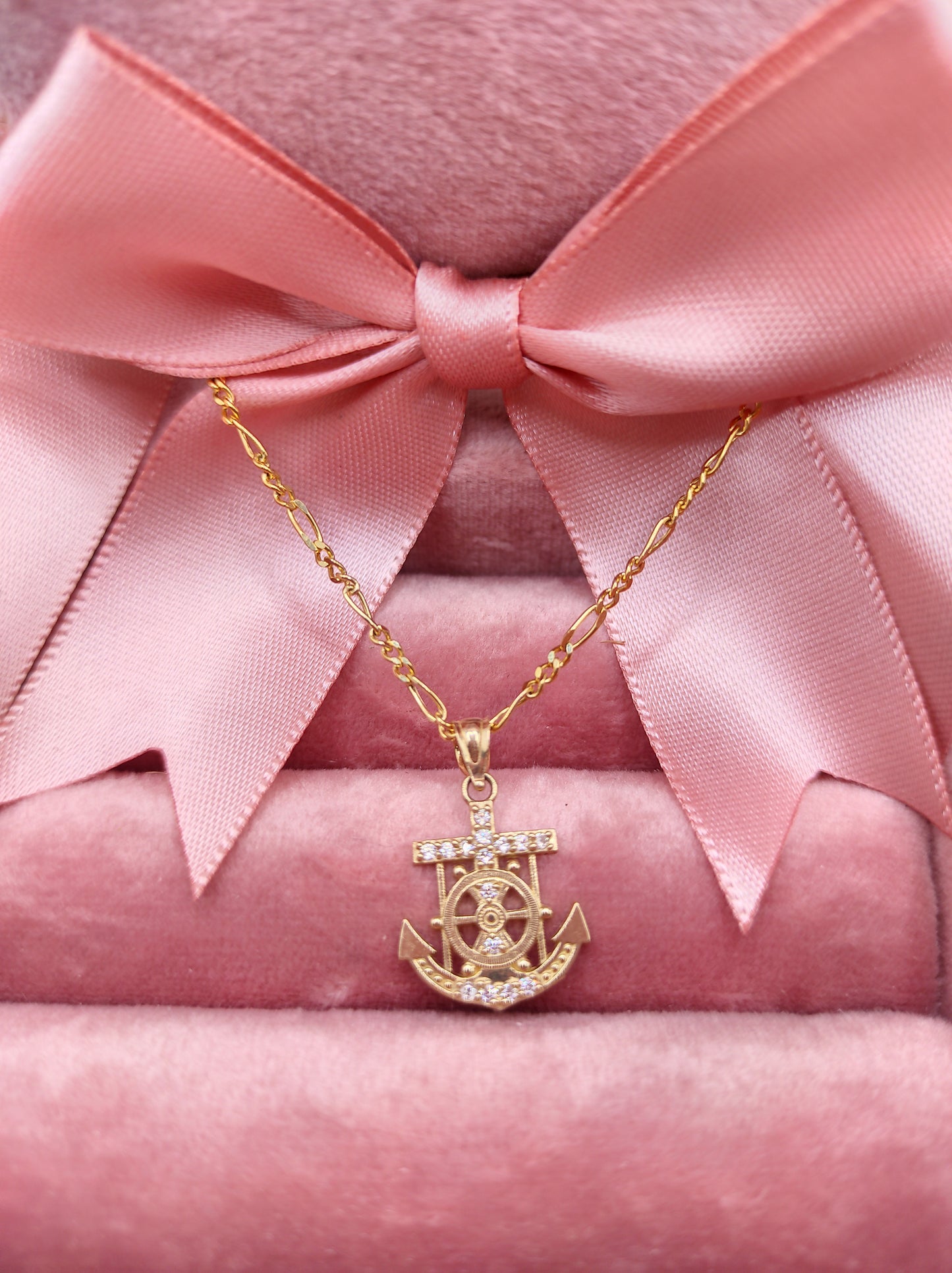 Three in One chain with Anchor Pendant