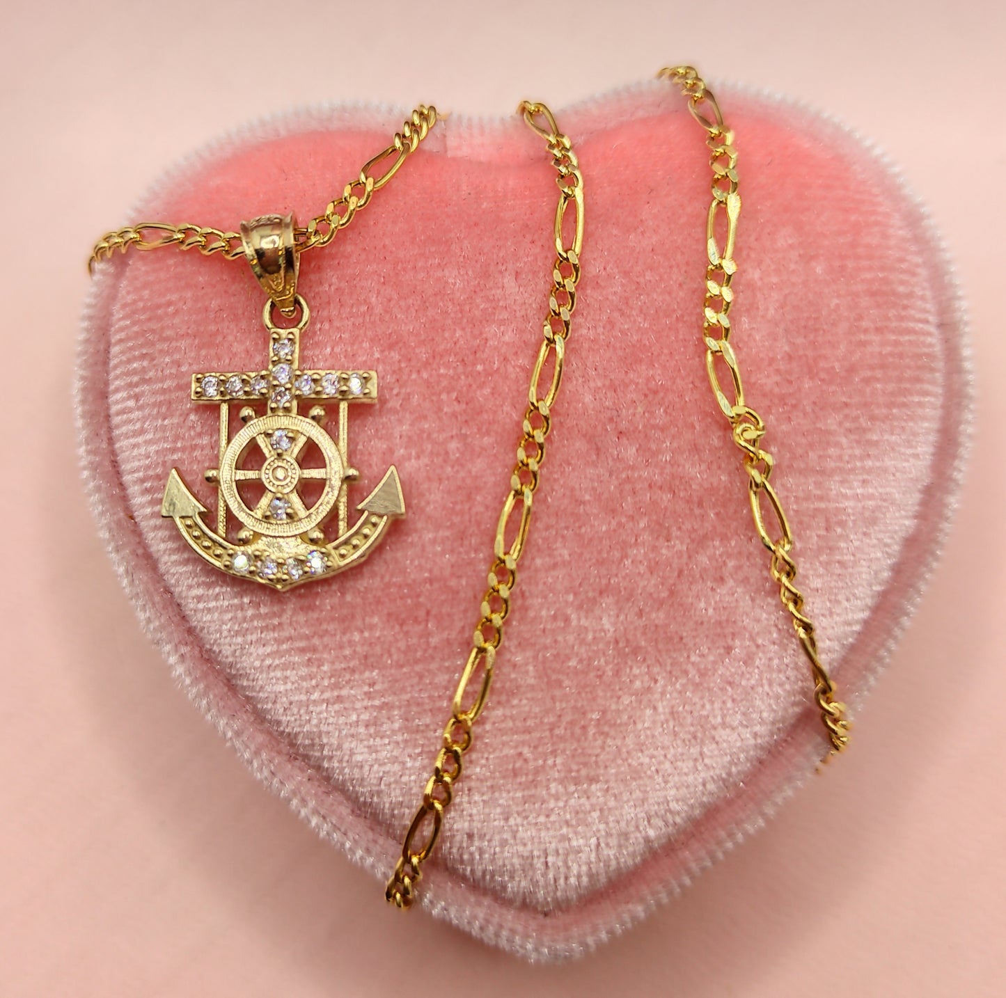 Three in One chain with Anchor Pendant